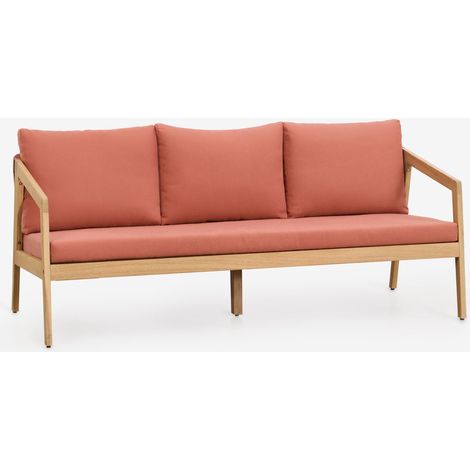 SKLUM Kaela 3-Sitzer-Sofa aus Akazienholz und geflochtenem Seil              Helles Akazienbraun                     