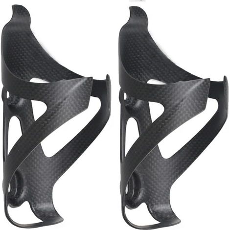 Porte-bidon léger en fibre de carbone pour vélo (lot de 2), compatible avec VTT, vélos de route, etc. (1/5)