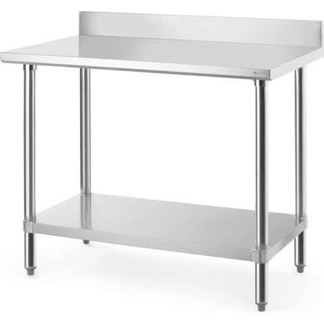 Tavolo a muro Budget Line con ripiano e bordo imbullonato 100x60x95 cm