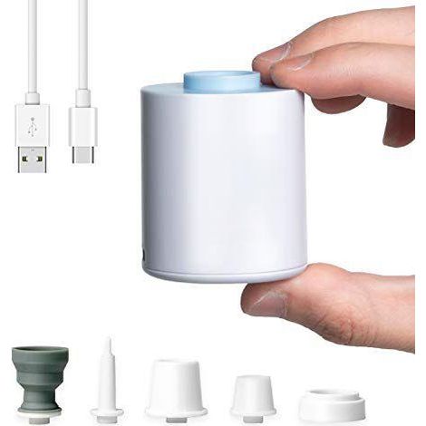 Pompe À Air Électrique Portable - 3 5kPa - 180 L/min - Batterie Rechargeable 1300 mAh - Pour Matelas Gonflables, Flotteurs De Piscine, Sacs De Rangement Sous Vide - 1 Pièce (1/5)