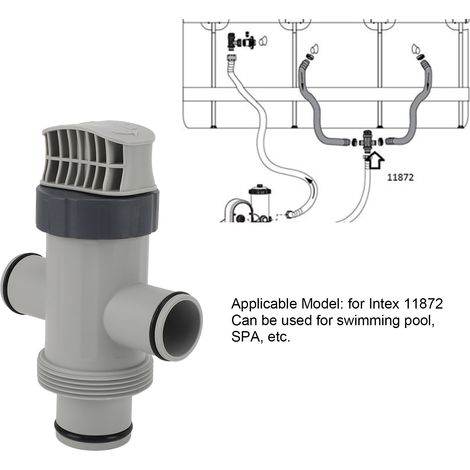 Intex 11872 Doppel-Split-Rohrverschraubung – Wartungsset für Aufstellpoolpumpen (1/5)
