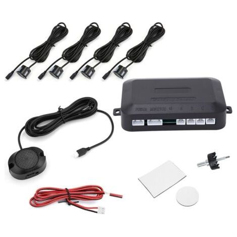 Système de radar de recul pour voiture, capteur de stationnement, auto-test, haute précision, noir, durable, pour la détection (1/3)