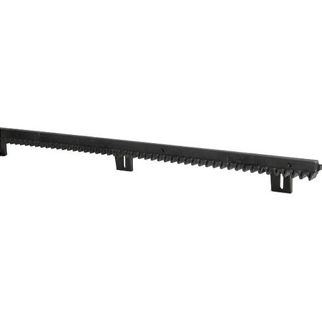 Nice – Crémaillère nylon armé 1 ml – 6 attaches basses pour automatisme coulissant – Pour portail en aluminium et bois dur