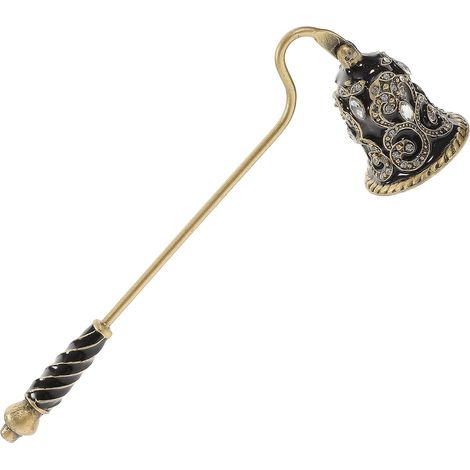Decorative Metal Candle Snuffer with Rhinestone Flower Design, Unique Tool for Extinguishing Scented Candle Wicks for Elegant Home (1/5)