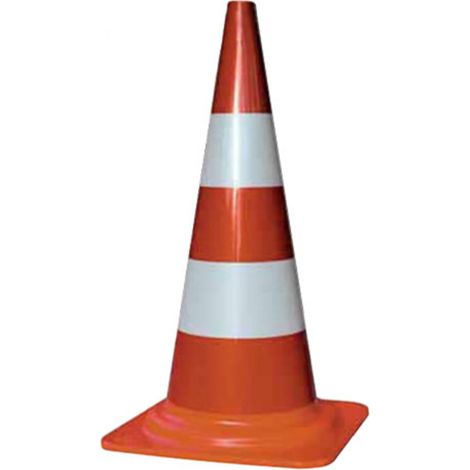 Cône de signalisation 200mm – Couleur orange fluorescent – Résistant aux intempéries – Tenue au vent optimale – Pour chantiers et routes – Nadia Signalisation