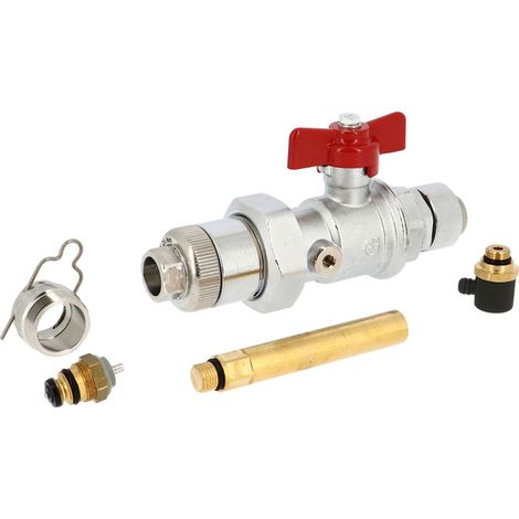 Thermador – Robinet de radiateur 3/8' et 1/2' – Kit de remplacement sans vidange – Installation rapide – Compatible cartouche thermostatique Caleffi