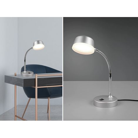 LED Schreibtischleuchte KIKO flexibel, Kunststoff Titan, 34cm hoch (1/5)