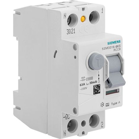 SIEMENS Interrupteur Différentiel Auto 30mA 63A Type A