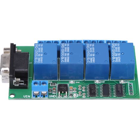 CE03912V Interrupteur de commande à distance avec port série RS232 et interface DB9 à 4 canaux pour moteurs de garage et de voiture (1/5)
