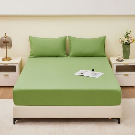 Housse de matelas imperméable double couche en TPU poncé de couleur unie, douce pour la peau, housse de protection pour matelas à urine, housse anti-poussière (1/3)