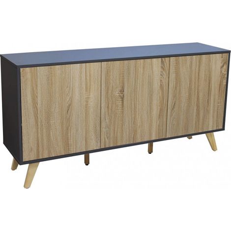 Mobile Elton 150x39,5x75 h cm in Truciolare bilaminato Antracite (1/5)