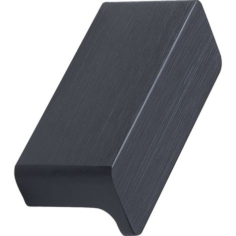 Furnipart Griffleiste Elan LA32mm - Möbelgriff zum Anschrauben - Schrankgriff Breite 50mm, Aluminium schwarz matt (1/5)
