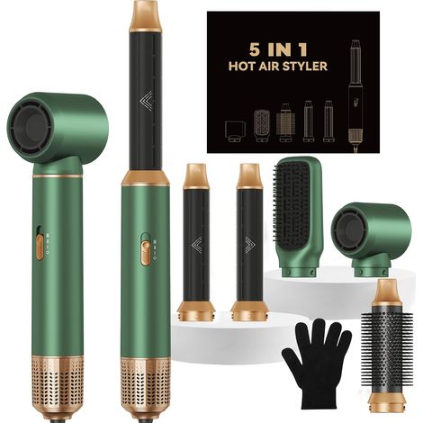 Airbrush 5 in 1 Hair Brush Air Brush 5 in 1 Air Styler Hair Dryer 5 in 1 Air Styler 1000W Hair Dryer 5 in 1 for Drying, Curling, Smoothing with Technology Coanda (1/5)