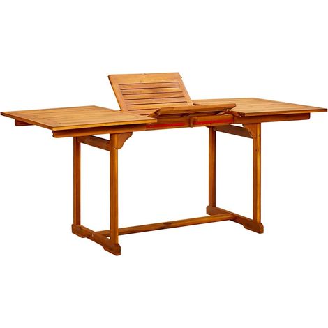 vidaXL Table à dîner de jardin (120-170)x80x75 cm Bois d'acacia massif (1/5)