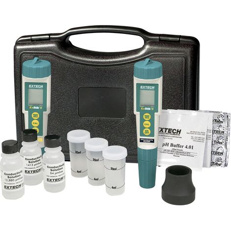 Extech EC510 Leitfähigkeits-Messgerät  Leitfähigkeit, Temperatur, pH-Wert, Gelöste Teilchen (TDS), S