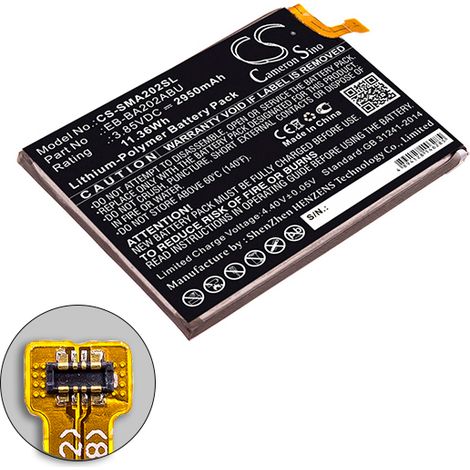 NX - Batterie téléphone, smartphone, GSM pour Samsung 3.85V 2950mAh - EB-BA202ABUGH82-2