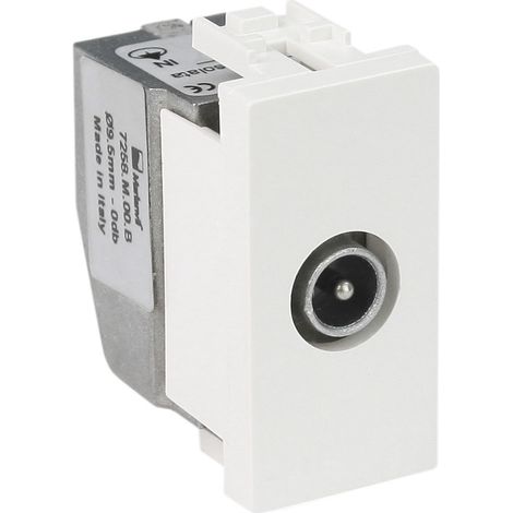 Prise TV, extrémité, 0 dB, fiche mâle 9,5 mm, connecteur (1/2)