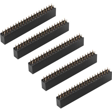 Beyamis connecteurs femelles à double rangée de broches courtes, pas de 2,54 mm, 2 x 20 broches, pour Raspberry Pi (1/5)