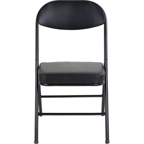 Set di 4 sedie pieghevoli imbottite nere in acciaio HOMVRA (1/5)