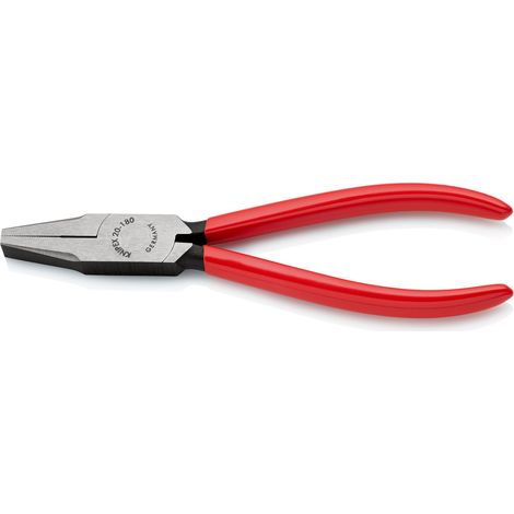 KNIPEX 20 01 180 Alicate de boca plana recubiertos de plástico Negro atramentado 180 mm
