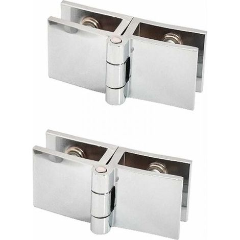 PCS 180 degree glass door clip hinge without drilling glass hinge for glass thickness 5mm - 8mm (1/5)