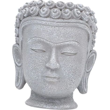 Pot de fleurs en forme de tête de Bouddha (1/5)
