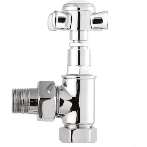 ANGLED VICTORIAN CROSS RADIATOR VALVES