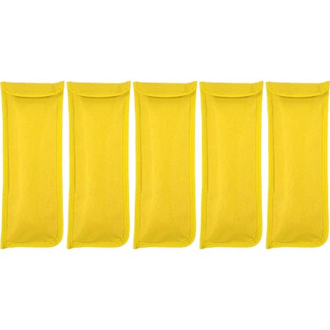 Bolsa para estacas y accesorios de camping, modelo 109-7, bolsa de almacenamiento multifuncional hecha de lona Oxford resistente e impermeable, 5 piezas, color amarillo. (1/5)