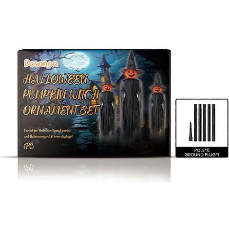 Ensemble de décorations de citrouille sorcière d'Halloween (1/5)