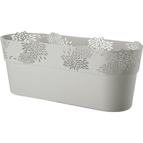 Couvercle ovale en forme d'aster 32 cm gris (1/5)