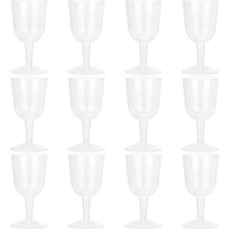 Lot de 12 gobelets à champagne transparents en plastique jetables pour mariage ou anniversaire. (1/3)