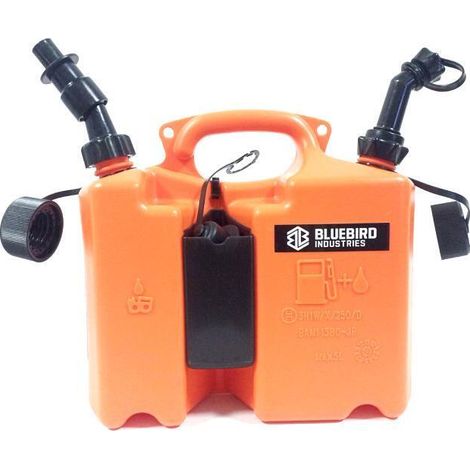 Tanica in plastica BLUEBIRD COMBI olio e benzina capienza totale 5 litri