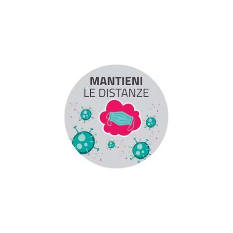 BOLLO ADESIVO CALPESTABILE MANTIENI LE DISTANZE CM.30X30 - 10 pezzi