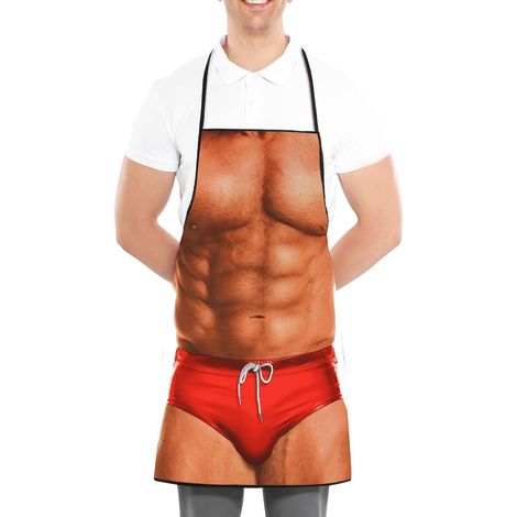 Drôle Tablier Grill Barbecue Tablier pour Hommes,Tabliers de Barbecue de Chef de Cuisine Cadeau D'anniversaire de Noël pour Mari, Femme, Papa, Maman, Amis (1/5)