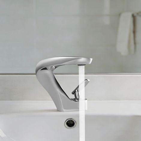 Mitigeur lavabo cascade, monocommande, pour vasque sur plan (1/5)