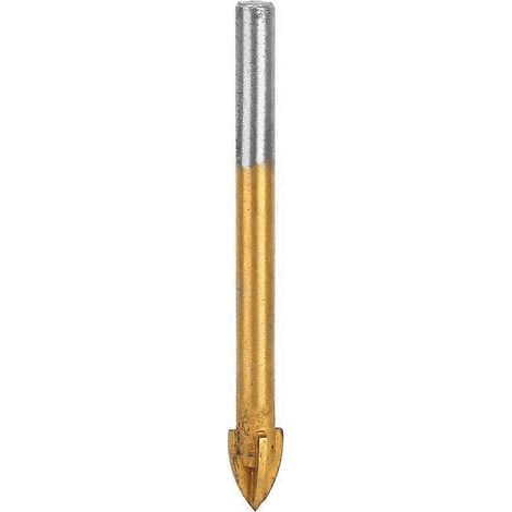 8-mm-Hartmetall-Glasbohrer-Set, titanbeschichtet, mit 4 Schneidkanten, Kreuzspitzen-Werkzeug