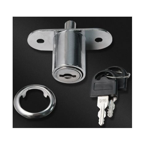 WANLIAN Lot de 2 serrures cylindriques pour placard, tiroir, boîte aux lettres, clé W - Différentes clés pour armoire, bureau, ordinateur (1/4)