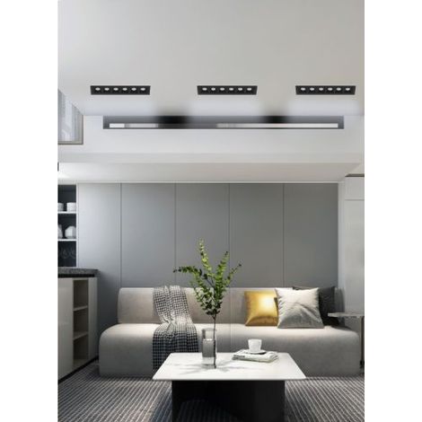 Trade Shop - LED-Einbaustrahler 12W Moderne Deckenleuchte Schwarzlicht 6500K 3000K 4000K Spot -