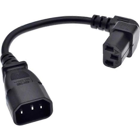 Câble coudé IEC320 C14 vers C13 de 60 cm : solution de distribution d'énergie fiable