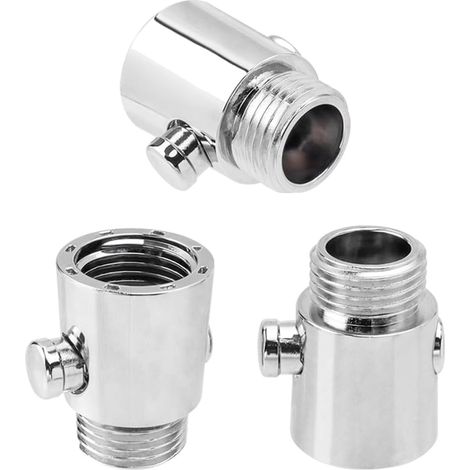 Sollbry 3 Pièces Vanne d'Arrêt d'Eau de Salle de Bains, Stop Douche Robinets d'Arrêt Pommeau de Douche G1/2 en ABS Une Touche Réglage par Interrupteur Economiseur d'Eau pour Pommeau de Douche (1/5)
