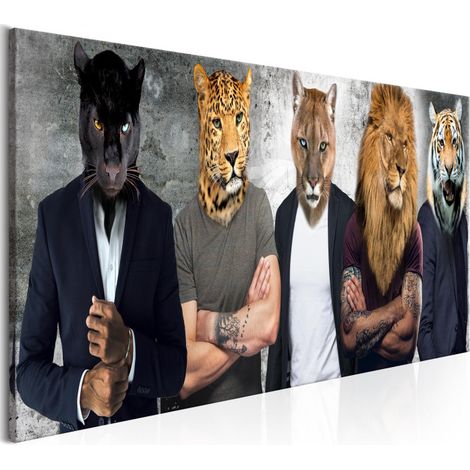 Tableau Imprimé "Different Faces Narrow" 50 x 150 cm (1/2)