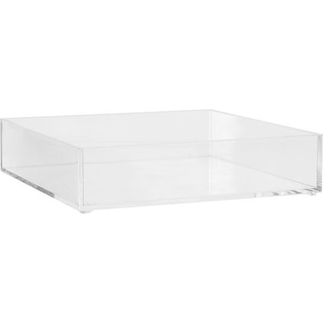 Plateau de Rangement Carré "Beauty" 20cm Transparent (1/2)