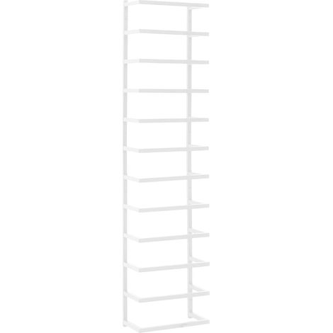 Porte-serviette Blanc 24x12x96 cm Acier CFW77168 (1/5)