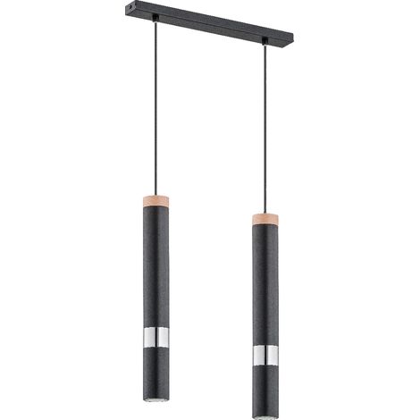 Suspension moderne noir argent 2xG9 10W PARNA Alfa (1/2)