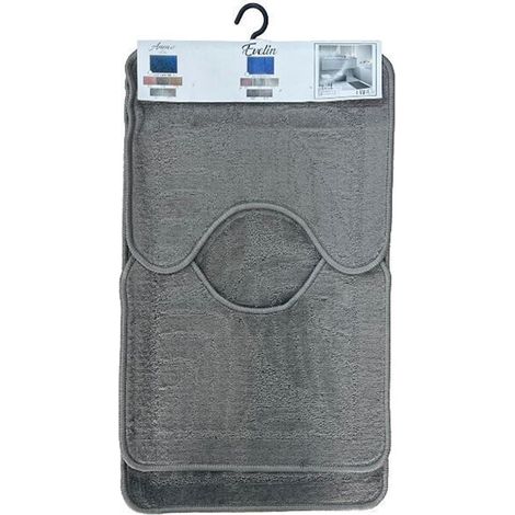TRADE SHOP - Set 3 Pezzi Tappeto Tappetino Bagno Assorbente Decorazione Foglia Vari Colori - (1/3)