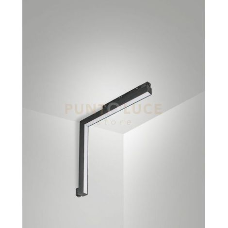 ERMES ANGOLO INTERNO NERO 3000K 2480LM 20W OPALE DIMMERABIE DALI