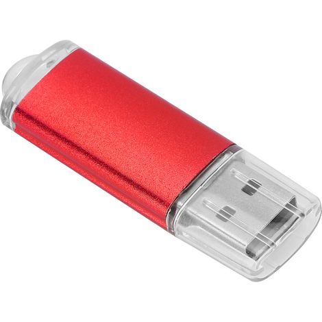 Clé USB 1 Go Rouge Transparente Mémoire Flash pour Ordinateur et Tablette (1/5)