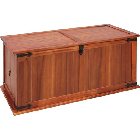 Coffre de rangement 79x34x32 cm Bois d'acacia solide (1/5)