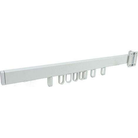 Gao Wenhai Aluminium-Klapphandtuchhalter, weiß, für Balkon, Innenbereich, kein Bohren erforderlich, 60 cm drehbarer Kleiderständer, doppelte Montage (Bohren/kein Bohren erforderlich), Großhandelsmenge (1/5)