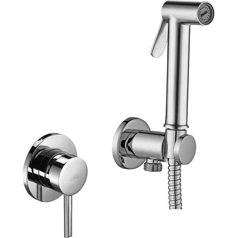 2-Loch-Einbau-Bidet-Set mit Mischbatterie und Handbrause Paffoni KITDUP110CR  Chrom